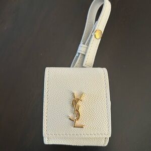 Saint Laurent Cream AirPod Holder
